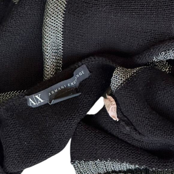 AX Armani Exchange Size Small Metallic Mesh Sweater Y3K - Picture 4 of 6